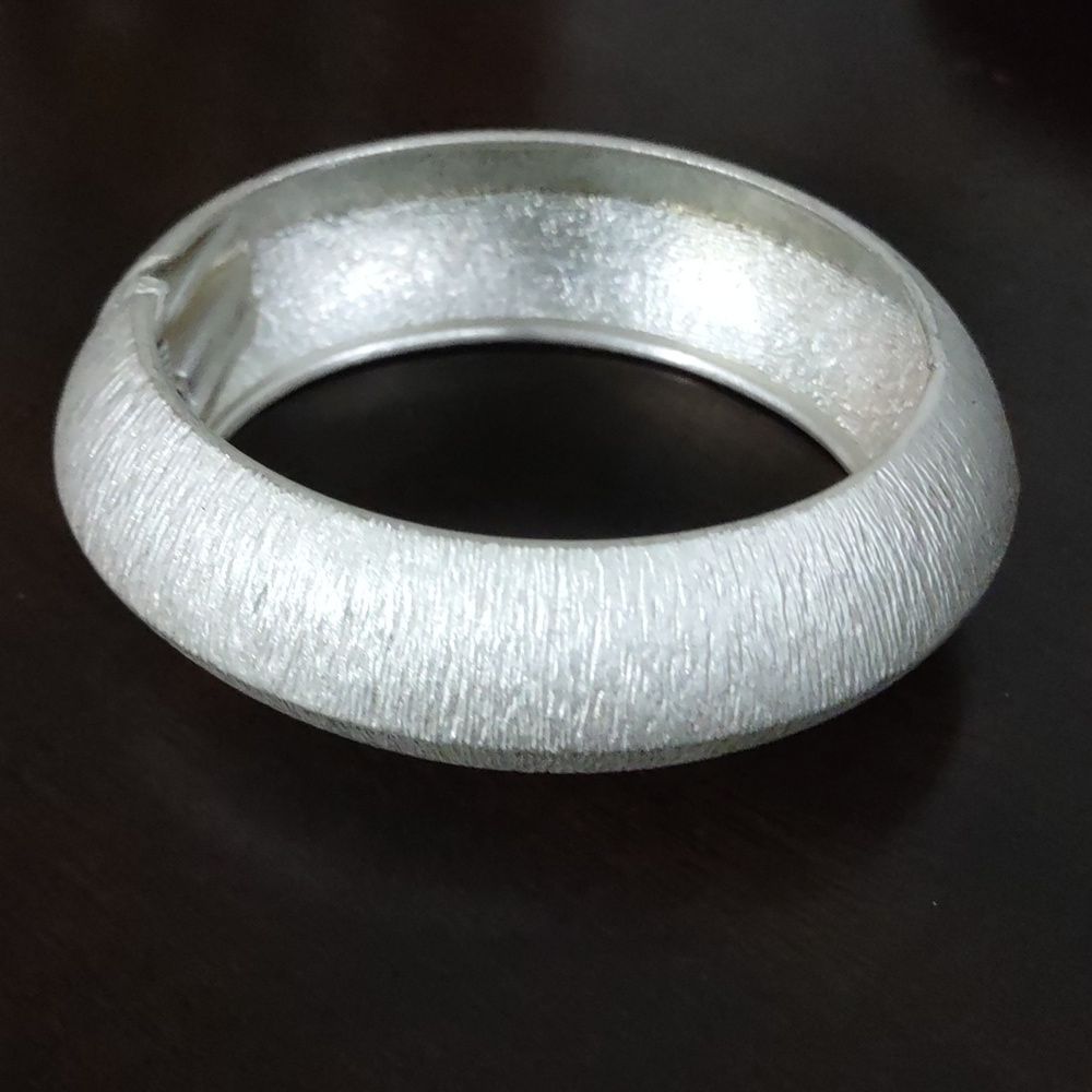 Women's Shiny Silver Tone Cuff Bracelet